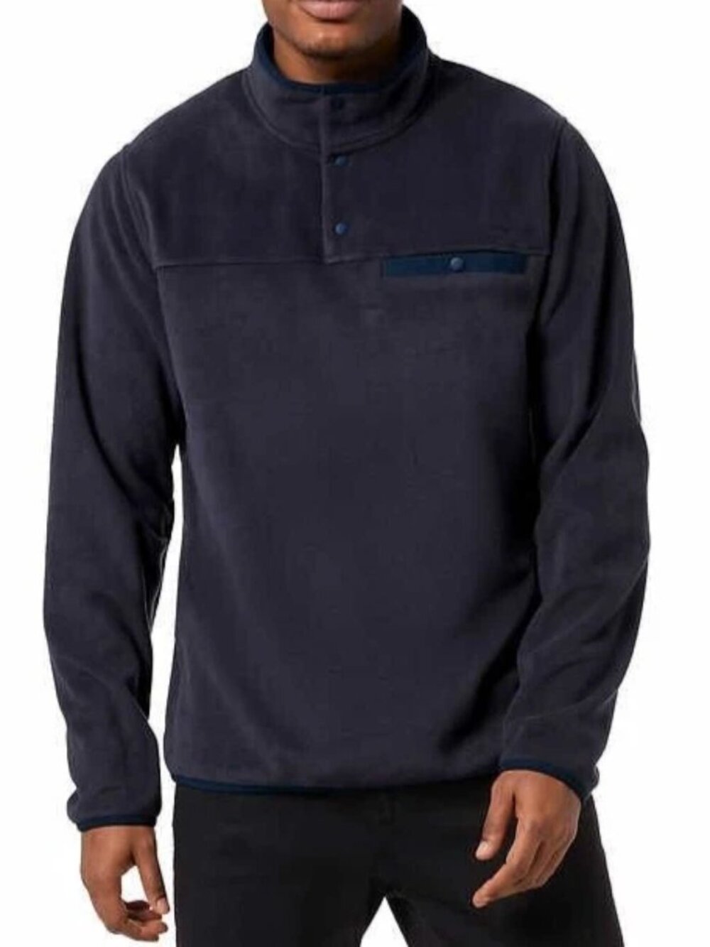 32 Degrees Men’s ¼ Snap Comfort Pullover, Navy, XL